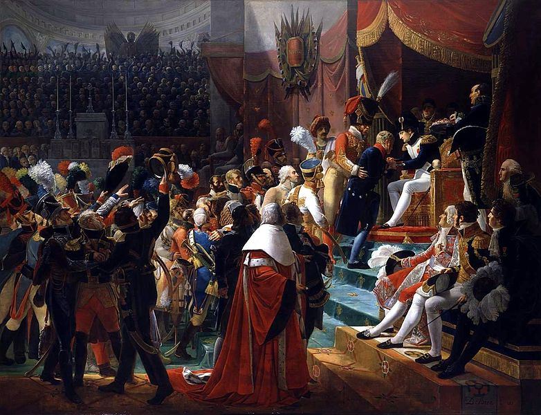 First Remittance of the Legion of Honor in  the Les Invalides, July 14th, 1804, by Jean-Baptiste Debret (1768-1848) painted in 1812, Château de Versailles 
